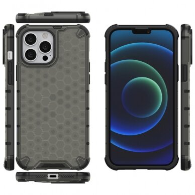 Iphone 13 Pro Max Dėklas Honeycomb Case  juodas 1