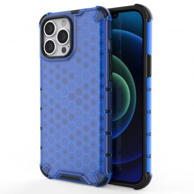 Iphone 13 Pro Max Dėklas Honeycomb Case  mėlynas