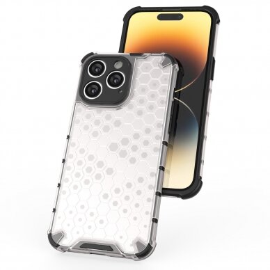 Iphone 14 Pro Max Dėklas Honeycomb  Permatomas 6