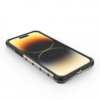 Iphone 14 Pro Max Dėklas Honeycomb  Permatomas 8