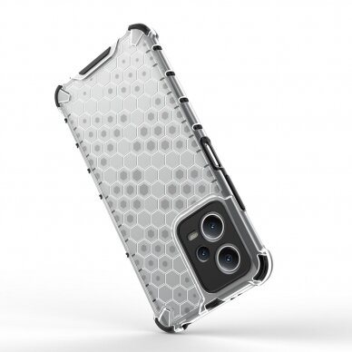 Akcija! Dėklas Honeycomb Xiaomi Redmi Note 12 5G / Poco X5 5G armored hybrid case Mėlynas 16