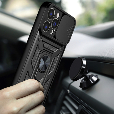 Dėklas Hybrid Armor Camshield iPhone 14 Plus Juodas 2