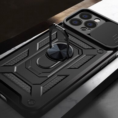 Akcija! Iphone 14 Pro Max Dėklas Hybrid Armor Camshield  Mėlynas 6