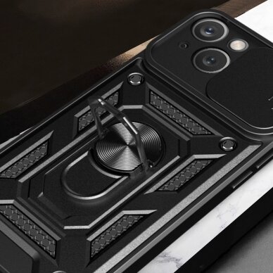 Dėklas Hybrid Armor Camshield iPhone 15 Plus - Juodas 4