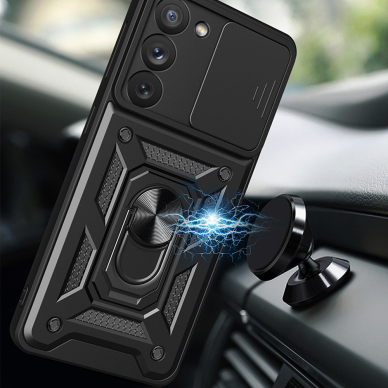 Samsung Galaxy A14 Dėklas Hybrid Armor Camshield Juodas 2