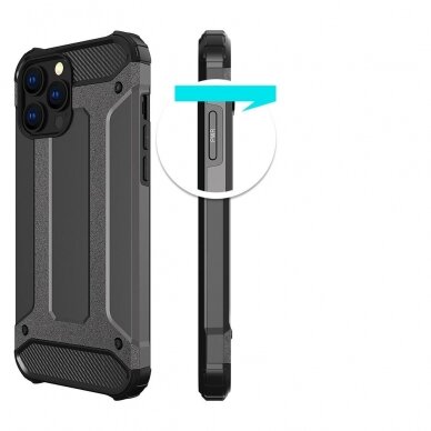 Iphone 14 Pro Max Dėklas Hybrid Armor case  Juodas 3