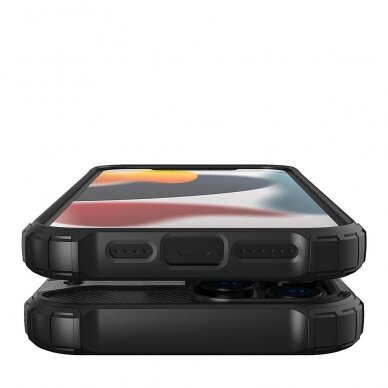 Iphone 14 Pro Max Dėklas Hybrid Armor case  Juodas 7
