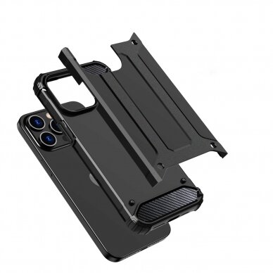 Dėklas Hybrid Armor iPhone 15 Pro Max - Juodas 4
