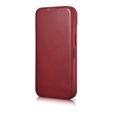 Dėklas iCarer CE Oil Wax Premium Leather Folio Case iPhone 14 Pro (MagSafe) Raudonas (AKI14220706-RD) 5