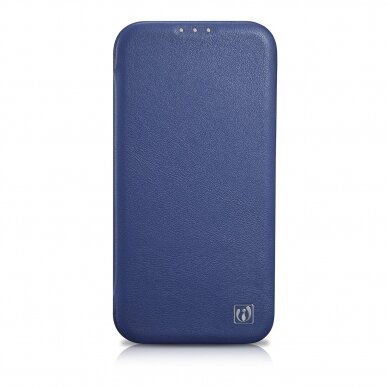 Dėklas iCarer CE Premium Leather Folio Case iPhone 14 Pro (MagSafe) Mėlynas  (WMI14220714-BU) 1