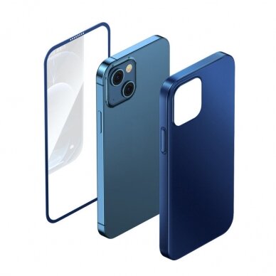 Iphone 13 Dėklas Joyroom 360  + Apsauginis stiklas Mėlynas (JR-BP927) 10