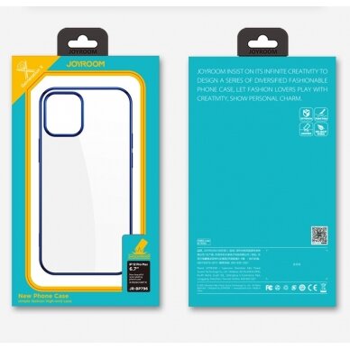 Iphone 12 Mini Dėklas Joyroom New Beautiful su spalvotu rėmeliu Juodas (JR-BP794) 4