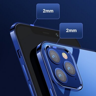 Iphone 12 Mini Dėklas Joyroom New Beautiful su spalvotu rėmeliu Juodas (JR-BP794) 9
