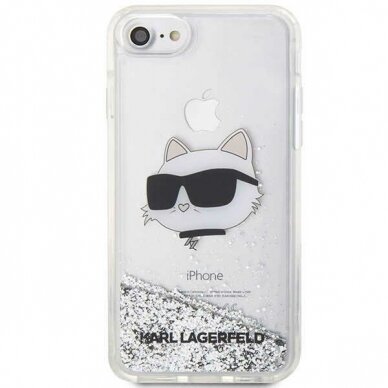 Dėklas Karl Lagerfeld Choupette Head KLHCI8LNHCCS iPhone 7/8/ SE 2020/2022 Sidabrinis 2