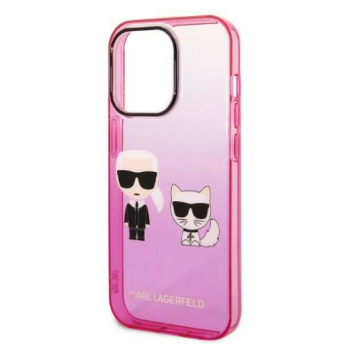 Dėklas Karl Lagerfeld Karl&Choupette KLHCP14XTGKCP iPhone 14 Pro Max Rožinis 5