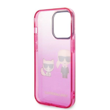 Dėklas Karl Lagerfeld Karl&Choupette KLHCP14XTGKCP iPhone 14 Pro Max Rožinis 6