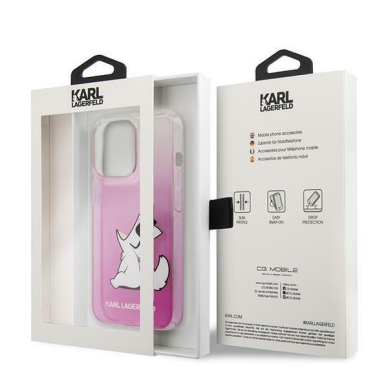 Dėklas Karl Lagerfeld KLHCP14XCFNRCPI iPhone 14 Pro Max Rožinis 7