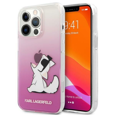 Dėklas Karl Lagerfeld KLHCP14XCFNRCPI iPhone 14 Pro Max Rožinis