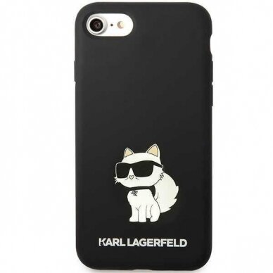 Dėklas Karl Lagerfeld Silicone Choupette KLHCI8SNCHBCK iPhone 7/8/ SE 2020/2022 Juodas 4