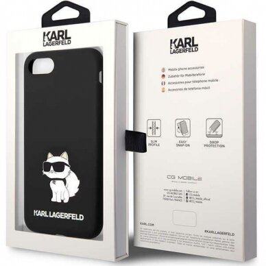 Dėklas Karl Lagerfeld Silicone Choupette KLHCI8SNCHBCK iPhone 7/8/ SE 2020/2022 Juodas 7