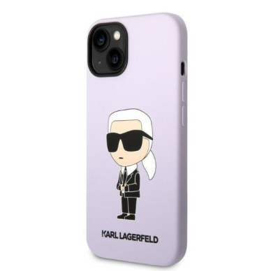 Dėklas Karl Lagerfeld Silicone Ikonik KLHCP14MSNIKBCU iPhone 14 Plus Purpurinis 1