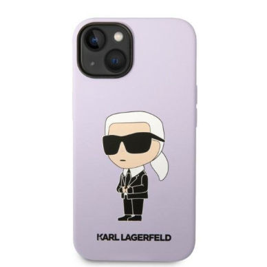 Dėklas Karl Lagerfeld Silicone Ikonik KLHCP14MSNIKBCU iPhone 14 Plus Purpurinis 2