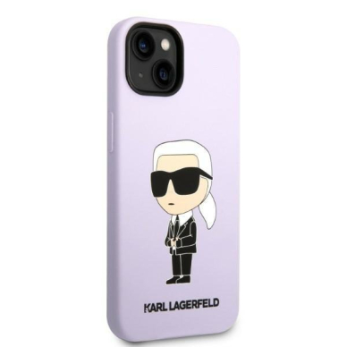 Dėklas Karl Lagerfeld Silicone Ikonik KLHCP14MSNIKBCU iPhone 14 Plus Purpurinis 3