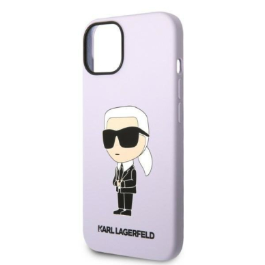 Dėklas Karl Lagerfeld Silicone Ikonik KLHCP14MSNIKBCU iPhone 14 Plus Purpurinis 5