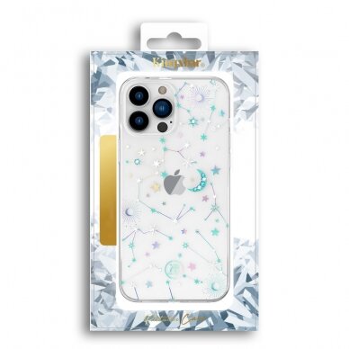 Iphone 13 Pro Dėklas Kingxbar Lucky Series case decorated with original Swarovski crystals  Skaidrus (Zodiac) 4