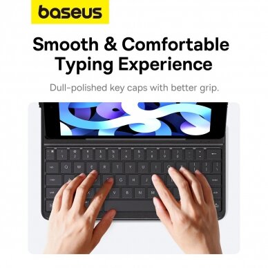 Dėklas klaviatūra Baseus Brilliance Series keyboard iPad 10.2'' (2019/2020/2021) + USB-C cable - Juodas 14