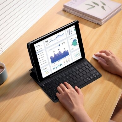 Dėklas klaviatūra Baseus Brilliance Series keyboard iPad 10.2'' (2019/2020/2021) + USB-C cable - Juodas 8