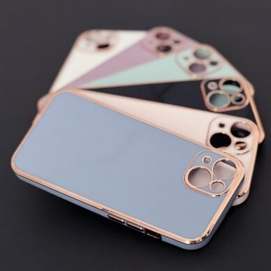 Dėklas Lighting Color Case for iPhone 12 Pro Rožinis, auksiniais kraštais 4