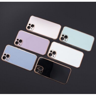 Dėklas Lighting Color Case for Xiaomi Redmi Note 11 Mėtinis, auksiniais kraštais 9
