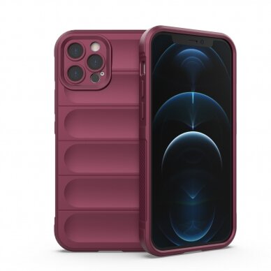 Dėklas Magic Shield Case iPhone 12 Pro Bordo