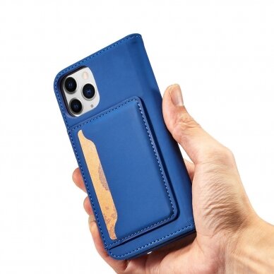 Dėklas Magnet Card Case for iPhone 12 Mėlynas 15