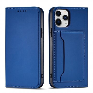 Dėklas Magnet Card Case for iPhone 12 Mėlynas 8