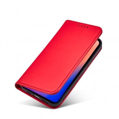 Dėklas Magnet Card Case for iPhone 12 Raudonas 13