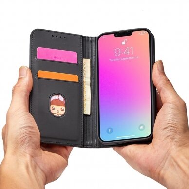 Iphone 13 Dėklas Magnet Card Case for  Juodas 8