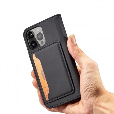 Iphone 14 Dėklas Magnet Card Case for  Juodas 8