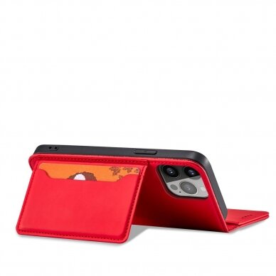Iphone 14 Dėklas Magnet Card Case for  Raudonas 3