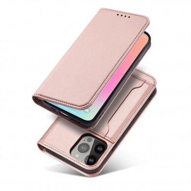 Iphone 14 Dėklas Magnet Card Case for  Rožinis  1