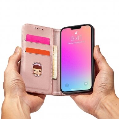 Iphone 14 Dėklas Magnet Card Case for  Rožinis  7