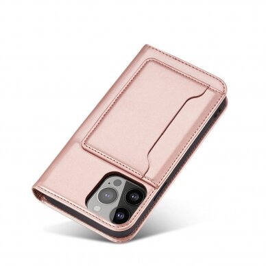 Iphone 14 Dėklas Magnet Card Case for  Rožinis  8