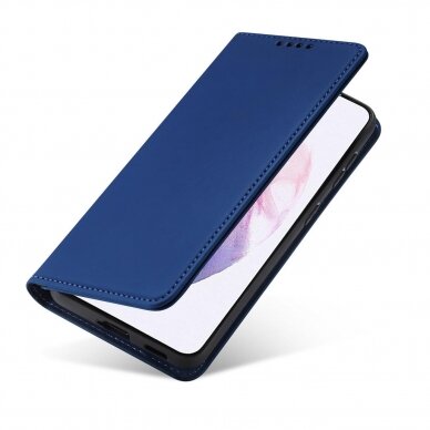 Dėklas Magnet Card Case for Samsung Galaxy S22 Plus Mėlynas 1
