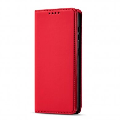 Dėklas Magnet Card Case for Samsung Galaxy S22 Plus Raudonas