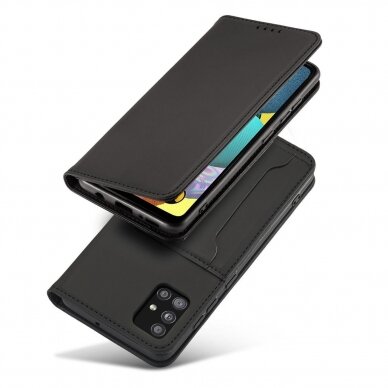 Samsung Galaxt A12 Dėklas Magnet Card Case 5G Juodas 4