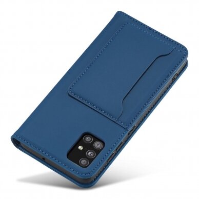 Samsung Galaxt A12 Dėklas Magnet Card Case 5G Mėlynas 10