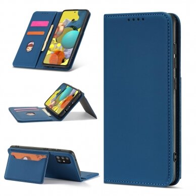 Samsung Galaxt A12 Dėklas Magnet Card Case 5G Mėlynas 11