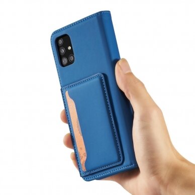 Samsung Galaxt A12 Dėklas Magnet Card Case 5G Mėlynas 19