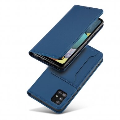 Samsung Galaxt A12 Dėklas Magnet Card Case 5G Mėlynas 7
